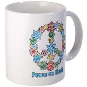 Mug (Coffee Drink Cup) Christmas Snowflake Wreath Peace 