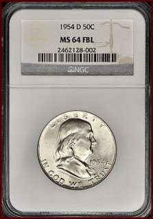   Dollar. Graded MS 64 by NGC. Bright White with Sharp Full Bell Lines