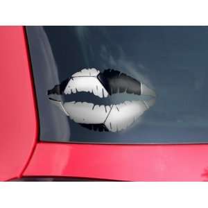  Lips Decal 9x5.5 Soccer Ball Automotive