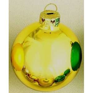   Yellow Sun Pearl Glass Ball Christmas Ornaments 4