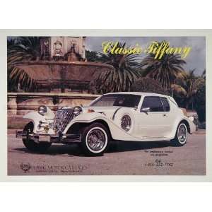  1989 Ad Classic Tiffany White Car Luxury Automobile 