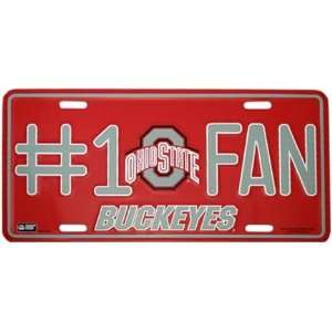  Ohio State #1 Fan License Plate