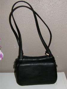 Small Black Leather Lk Organizer Shoulder Handbag Bag  