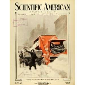  1920 Cover Scientific American Magazine Snow Plow Removal 