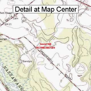  USGS Topographic Quadrangle Map   Snow Hill, Maryland 