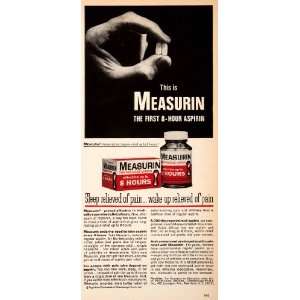  1966 Ad Measurin Time Release Aspirin Chesebrough Ponds 