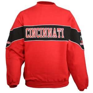    Cincinnati Bearcats Red Panel Fleece Sweatshirt