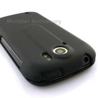 Black Rubberized Hard Case Cover HTC myTouch 4G Slide  
