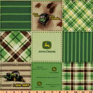   Dirt Plaid Patch Green Fabric By The Yard Arts, Crafts & Sewing
