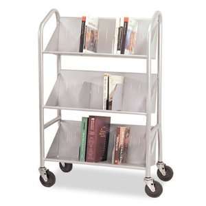   Buddy Products Three Sloped Shelf Book Cart BDY5414 3