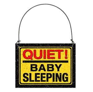 Quiet BABY Sleeping Door Hanger Small Sign Buy3FreeShip  