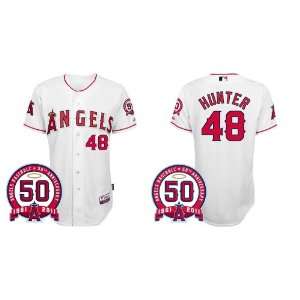 Angeles Angels #48 Torii Hunter White 2011 MLB Authentic Jerseys Cool 