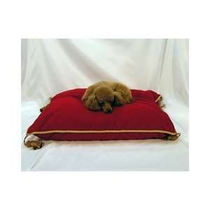  Dog Bed with Red and Gold Trim (Red, without Tassels 