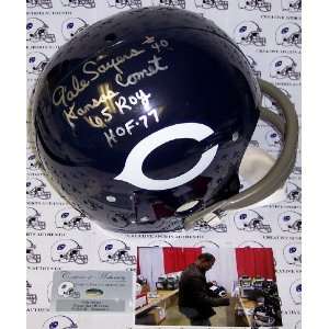  Signed Gale Sayers Helmet   2 Bar TK   Autographed NFL 
