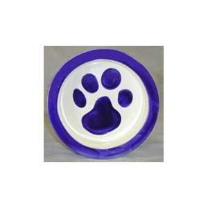   Original Paw Design Ceramic Dog Bowl BLUE PAW SMALL