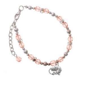   Panther Pink Czech Glass Beaded Charm Bracelet [Jewelry] Jewelry
