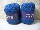 62.5g Skeins Alpaca Wool scarf sweater yarn LOT;Wrosted;125g;Blue 
