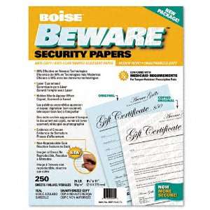  Boise  Beware Business Security Paper, Acid Free, 8 1/2 x 