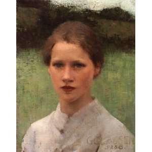 FRAMED oil paintings   Sir George Clausen   24 x 30 inches   A Village 