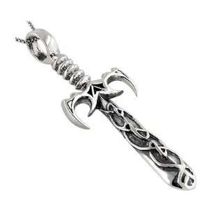 Sterling Silver Clawed Dagger Pendant Jewelry