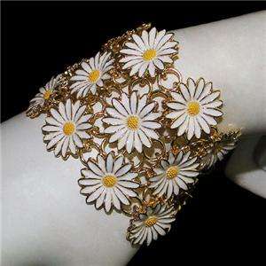 Vogue Enameled Lots Chrysanthemum Flower Bracelet Chain  