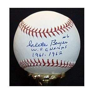 Clete Boyer Autographed Baseball Champs 61 62