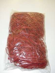 1LB Bag of Sirco Rubber Bands RED Size 128 8x1/8x1/16  