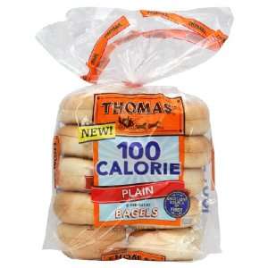 Thomas 100 Calorie Plain Bagels, 15oz Grocery & Gourmet Food
