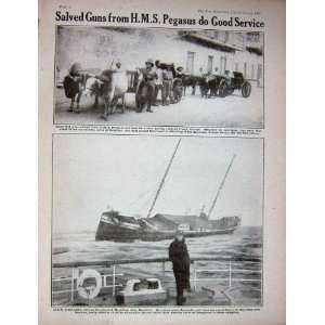  1917 WW1 Guns Ship Pegasus U.S.A Coast Cutter Nepthris 