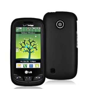  Black Rubberized Snap On Hard Skin Case Cover for LG 