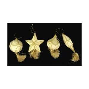  Club Pack of 72 Star, Onion, Finial and Ball Cream Velour 