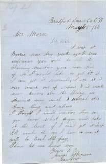 Bradford Simcoe Country CW Canada Letter 1866 Atkinson  