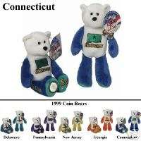 CONNECTICUT Plush Coin Bear by Limited Treasures $8.99  