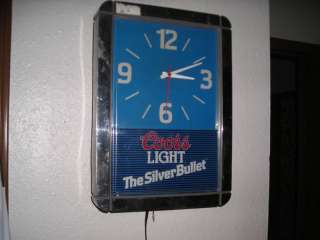 Coors Light Silver bullet Clock  