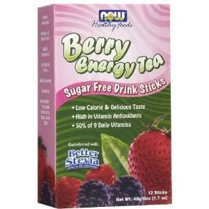  NOW Foods Berry Energy Tea Sticks, 12 ct