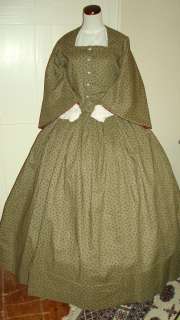 Civil War Reenactment Ladies Tea Bodice and Skirt Size 18  