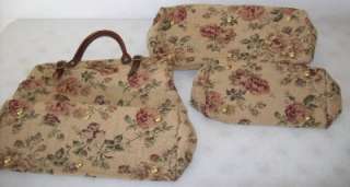 Civil War Reenactment Matching Set of Carpet Bags Luggage  