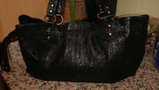 SIGRID OLSEN Black Belted Drawstring Handbag Satchel  