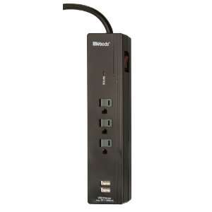  Woods 41250 Surge Protector with USB Charger, 3 Outlet 2 