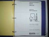 CLARK NST245 FORK LIFT PARTS BOOK MANUAL  