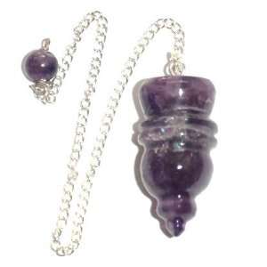 Amethyst Pendulum 03 Purple Fancy Beveled Crystal Spiritual Reading 