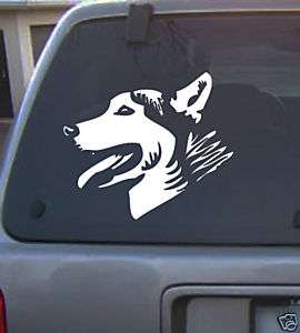 Decal Vinyl Graphic Dog Husky 4 Colors to pick  