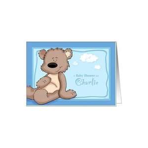  Charlie   Teddy Bear Baby Shower Invitation Card Health 