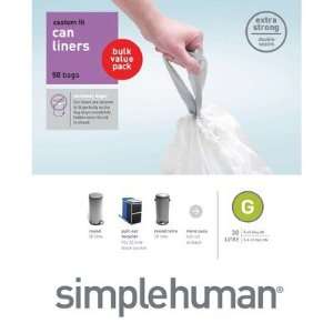  simplehuman CW0167 N/A 8 Gallon Trash Can Liners Size G 50 