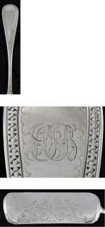 Sterling Silver Shreve Crump & Low Fish Server/ Crumber Engraved 