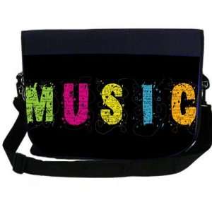 Rainbow Music Word NEOPRENE Laptop Sleeve Bag Messenger Bag   Laptop 