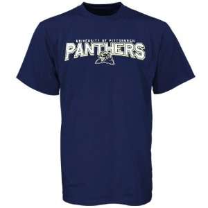  Pittsburgh Panthers Navy Blue Youth School Mascot T shirt 