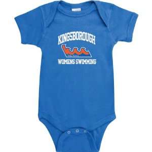 Kingsborough Community College Wave Royal Blue Womens Swimming Arch 