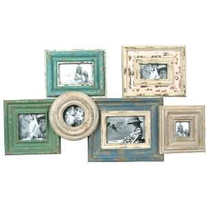   P01451 UPS Wood Picture Frame With 6 Spots Wall Plaque