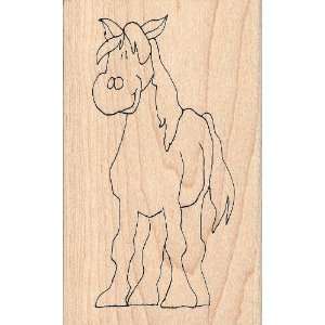  Comical Horse Mare Rubber Stamp 